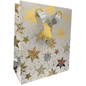 EP Line Paper gift bag 19 x 23 x 9 cm White with gold stars