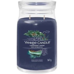 Yankee Candle Lakefront Lodge - Lakefront Lodge scented candle Signature large glass 2 wicks 567 g