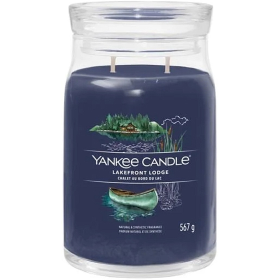 Yankee Candle Lakefront Lodge - Lakefront Lodge scented candle Signature large glass 2 wicks 567 g