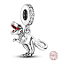 Charm Sterling silver 925 Dinosaurus Tyranosaurus - Rex, animal bracelet pendant