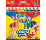 Colorino Crayons triangular 24 colours + pencil sharpener