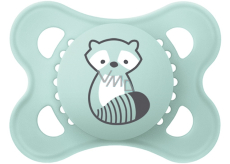 Mam Original silicone orthodontic pacifier 0+ months Turquoise with raccoon