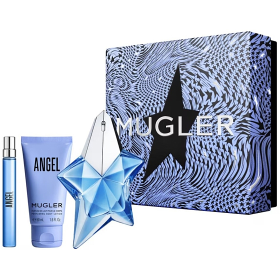 Thierry Mugler Angel eau de parfum 50 ml + body lotion 50 ml + eau de parfum 10 ml miniature, gift set for women