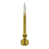 LED candle long on base white - gold 25,5 cm