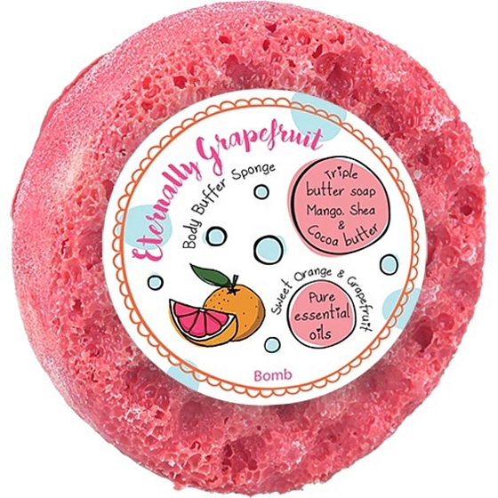 Bomb Cosmetics Eternaly Grapefruit natural shower massage sponge with fragrance 165 g