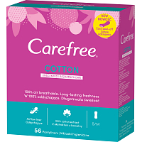 Carefree Cotton panty liners, 56 pcs
