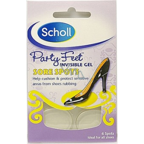 Scholl Party Feet Gel Wheels For Sore 6 Pieces