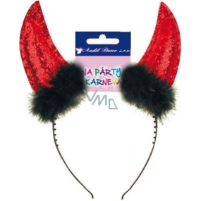 Devil horns red headband 1 piece