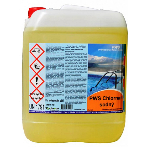 PWS Sodium hypochlorite - liquid chlorine for the pool 10 l canister