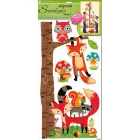 Wall stickers tree with forest animals, fox and owl 70 x 33 cm 1 arch