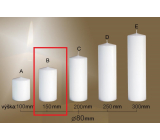 Lima Gastro smooth candle white cylinder 80 x 150 mm 1 piece