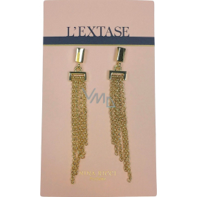 GIFT Nina Ricci L Extase gold earrings 7.5 x 1 cm 1 pair