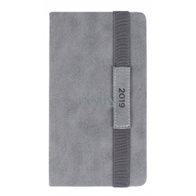 Albi Diary 2019 week with wide elastic band Gray 10 x 17,8 x 1,1 cm