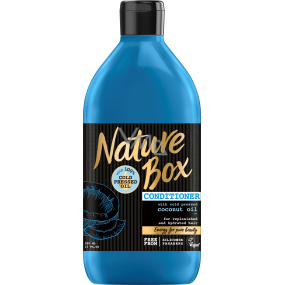 Nature Box Coconut Moisturizing rinse conditioner with 100% cold pressed oil, suitable for vegans 385 ml