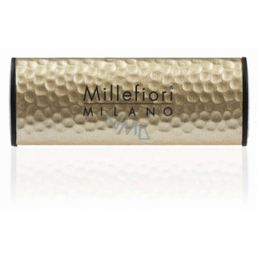 Millefiori Milano Icon Incense & Blond Woods - Incense and Light wood car scent Metal gold smells up to 2 months 47 g