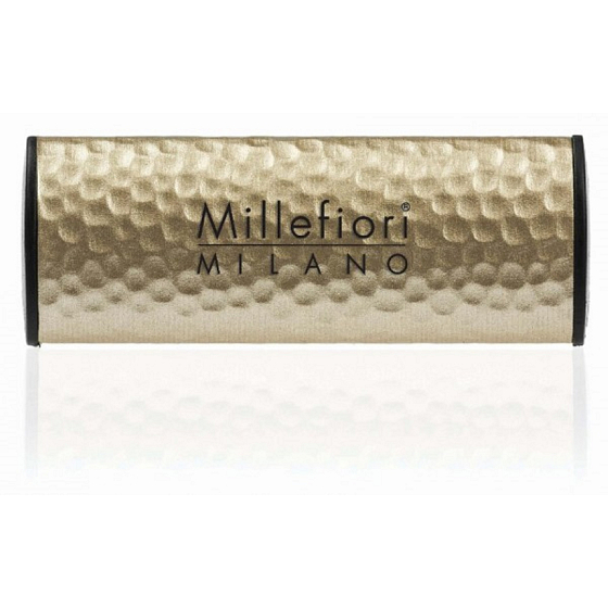 Millefiori Milano Icon Incense & Blond Woods - Incense and Light wood car scent Metal gold smells up to 2 months 47 g