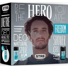 Str8 Live True perfumed deodorant glass for men 85 ml + shower gel 250 ml, cosmetic set