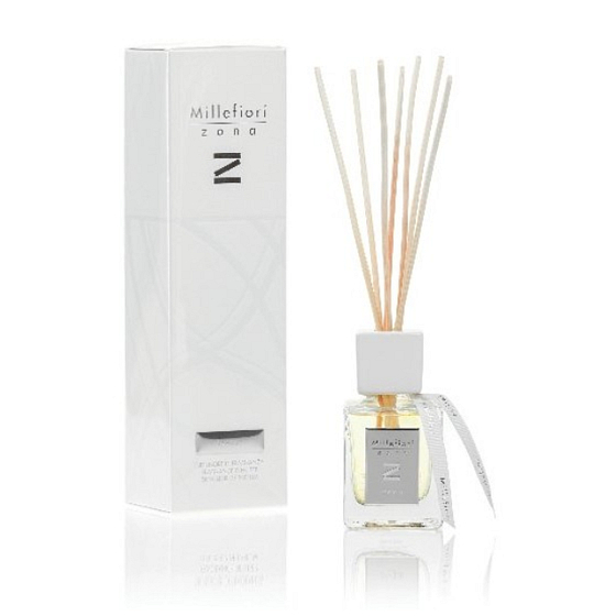 Millefiori Milano Zona Keemun - Floral Tea Diffuser 100 ml + 7 reeds 25 cm long for smaller spaces lasts 5-6 weeks