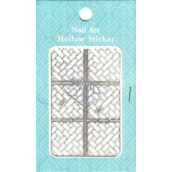 Nail Accessory Hollow Sticker nail templates multicolored bricks 1 sheet 129