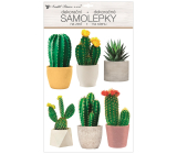 Plastic 3D cactus wall stickers 29 x 49 cm