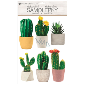 Plastic 3D cactus wall stickers 29 x 49 cm