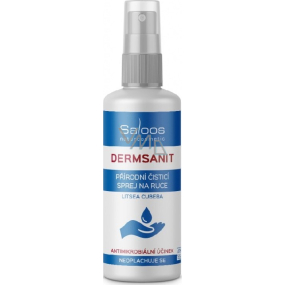 Saloos Dermsanit antimicrobial natural rinse-free hand cleaning spray 70% alcohol 100 ml