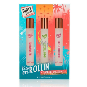 Dirty Works Keep on Rollin summer fragrance with roll-on applicator 3 x 10 ml, gift set