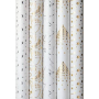 Zöwie Gift wrapping paper 70 x 150 cm Christmas Luxury White Christmas with embossed white gold inscription