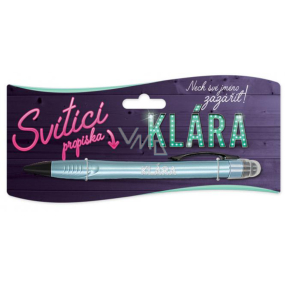 Nekupto Glowing Pen with the Name Klára, Touch Tool Controller 15 cm