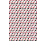 Ditipo Gift wrapping paper 70 x 100 cm White red, black and gray bow ties 2 sheets
