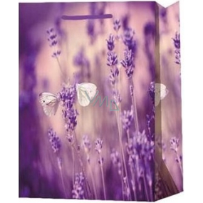 Emocio Gift paper bag 10 x 15 x 5 cm Provance Lavender, whites
