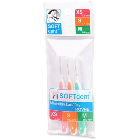 Soft Dent interdental toothbrush XS - M, 0,4 - 6 mm 3 pieces