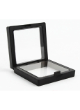 3D universal plastic frame with foil, black 9 x 9 cm