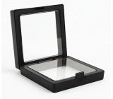 3D universal plastic frame with foil, black 9 x 9 cm