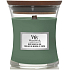 WoodWick Mint Leaves & Oak scented candle with wooden wick and lid glass small 85 g
