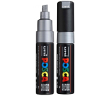 Posca Universal acrylic marker with wide, cut tip 8 mm Silver PC-8K
