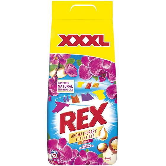Rex Aromatherapy Color Orchid & Macadamia Oil washing powder for coloured laundry 72 doses 4,68 kg