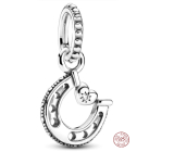 Charm Sterling silver 925 Horseshoe for luck, pendant on bracelet symbol
