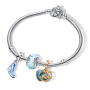 Charm Sterling silver 925 Disney Cinderella, glass slipper, movie bracelet pendant