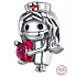 Charm Sterling silver 925 Nurse, bead on bracelet job