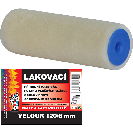 BARVY A LAKY HOSTIVAŘ Velur painting roller for holder 6 mm, 120 mm