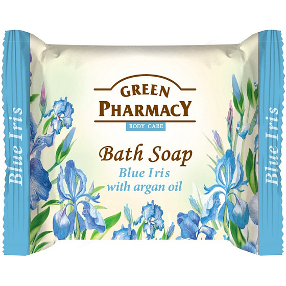 GREEN solid soap Blue Iris and Argan Oil 100 g