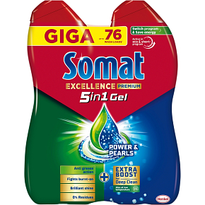 Somat Excellence Duo dishwasher gel, 2 x 684ml, 76 doses