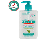Sanytol Disinfection hand disinfectant gel with Green Tea, kills viruses and bacteria with dispenser 250 ml