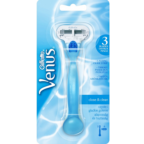 Gillette Venus Classic razor + spare head 1 piece for women