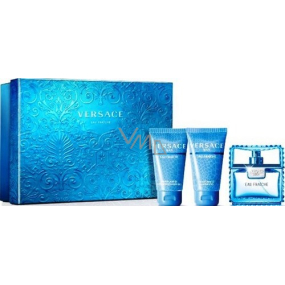 Versace Eau Fraiche Man eau de toilette 50 ml + shower gel 50 ml + shampoo 50 ml, gift set