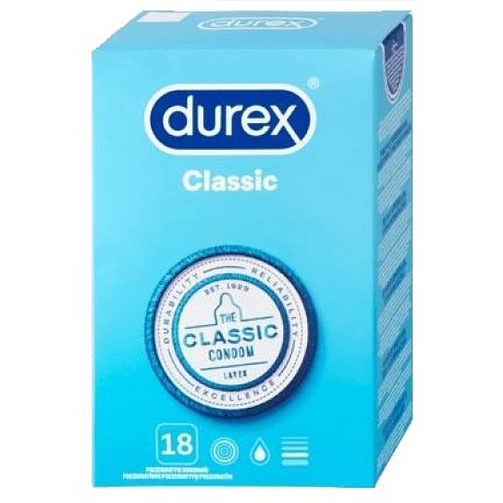 Durex Classic classic condom nominal width: 56 mm 18 pieces