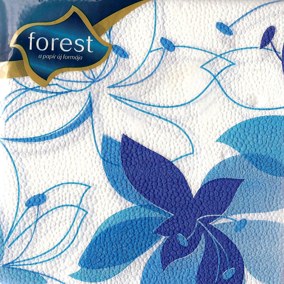 Forest Paper napkins 1 ply 30 x 30 cm 45 pieces Blue flower