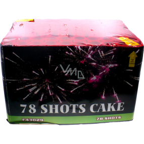 78 Shots Cake compact pyrotechnics CE3 78 rounds III. Danger classes for sale from 21 years!