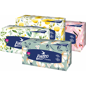 Linteo Paper handkerchiefs 2 ply 150 pieces white